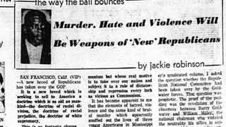 'Doctrine of white supremacy:' Jackie Robinson saw the GOP for who they are back in 1964